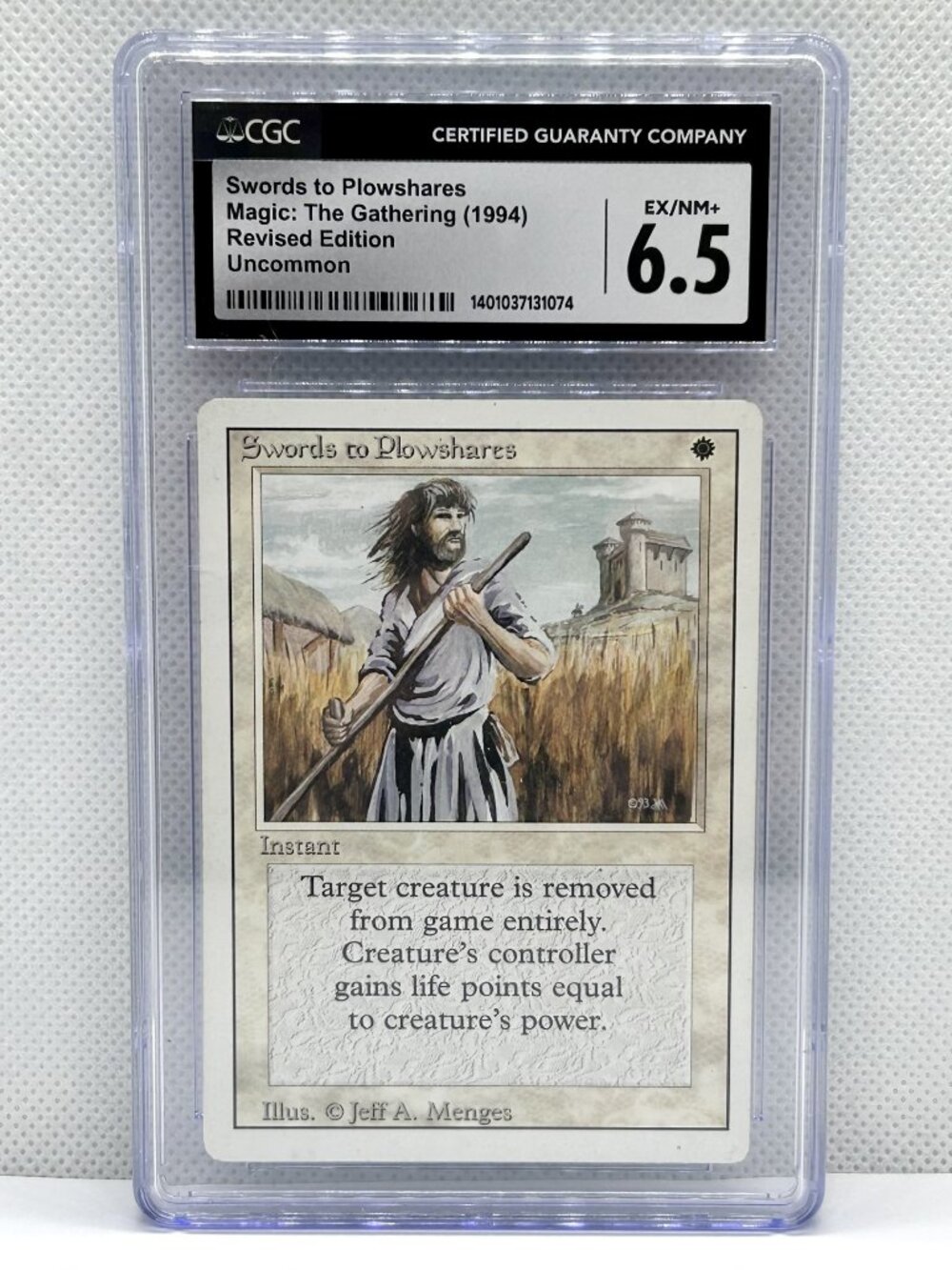 Swords to Plowshares Revixed Edition 1994 CGC Graded 6.5 Ex/Nm+ MTG